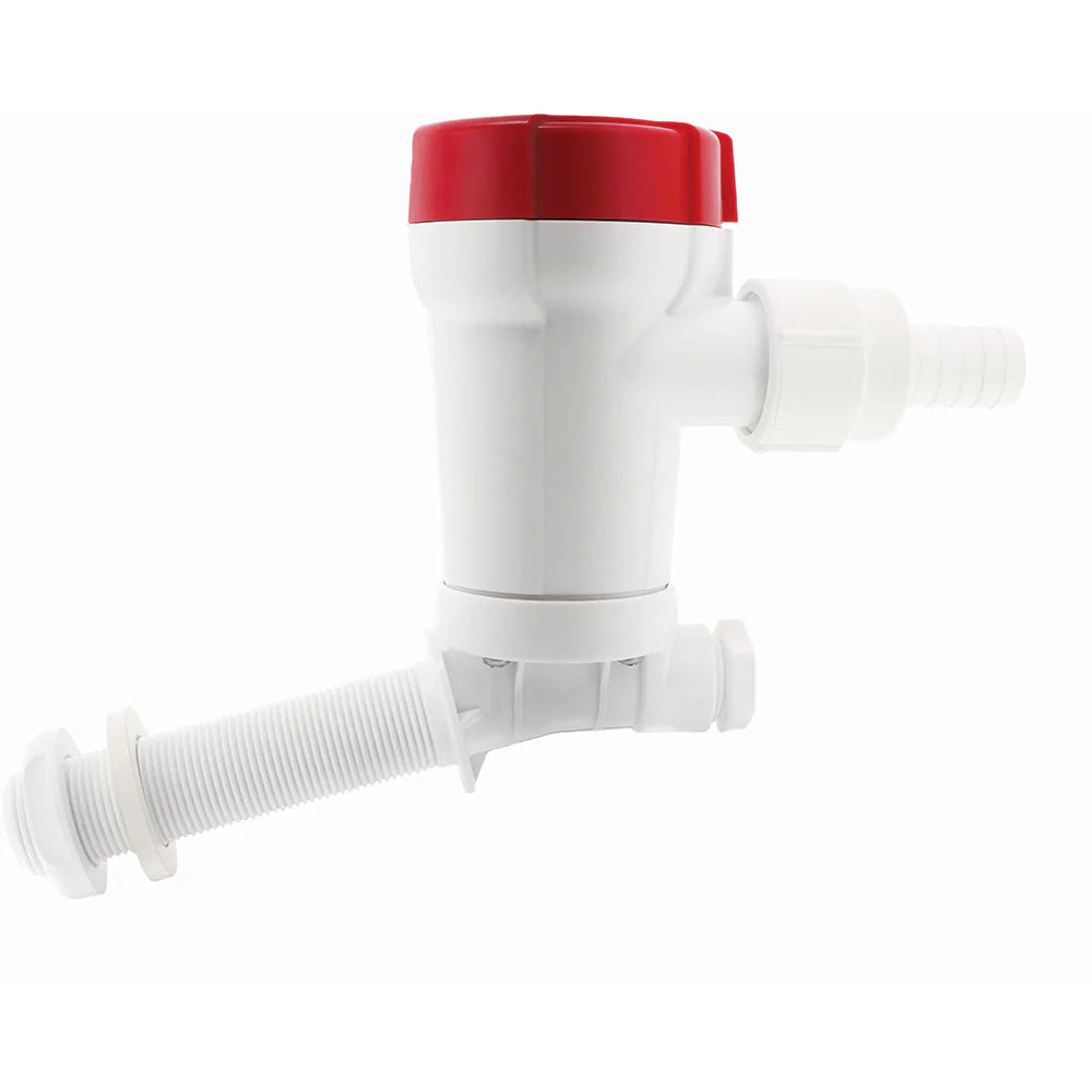 Rule 500 GPH Livewell Pump Angled ThruHull Inlet