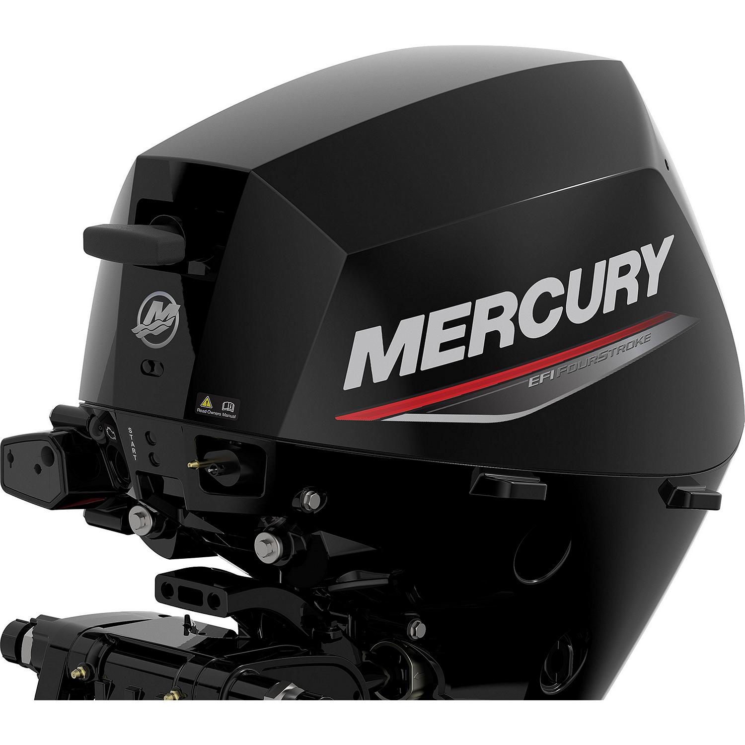 Mercury 15hp EFI FourStroke Outboard Motor - 15" Shaft, Manual Tilt/Trim, Electric Start w/ Manual Backup