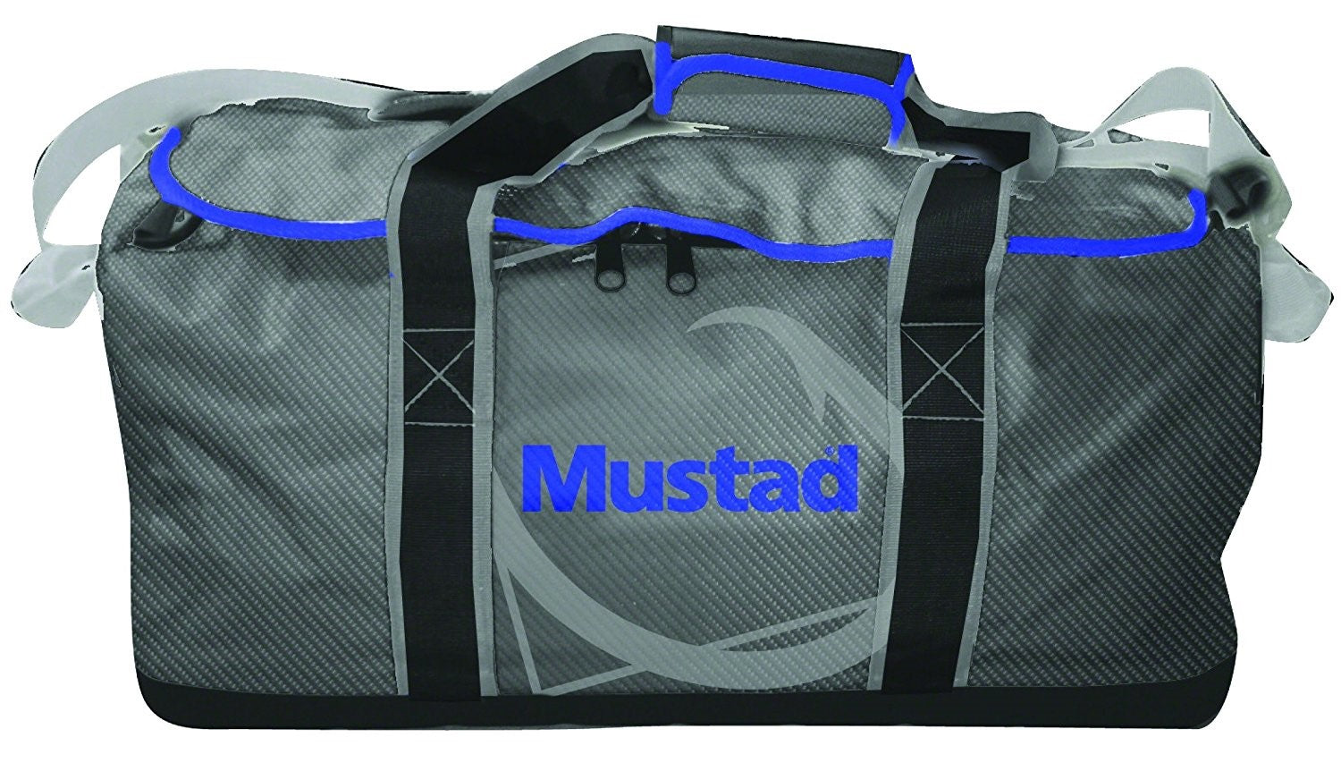 Mustad Boat Bag 18- Zipper Flap- Dark Grey-Blue 500D Tarpaulin PVC Reflective Logo