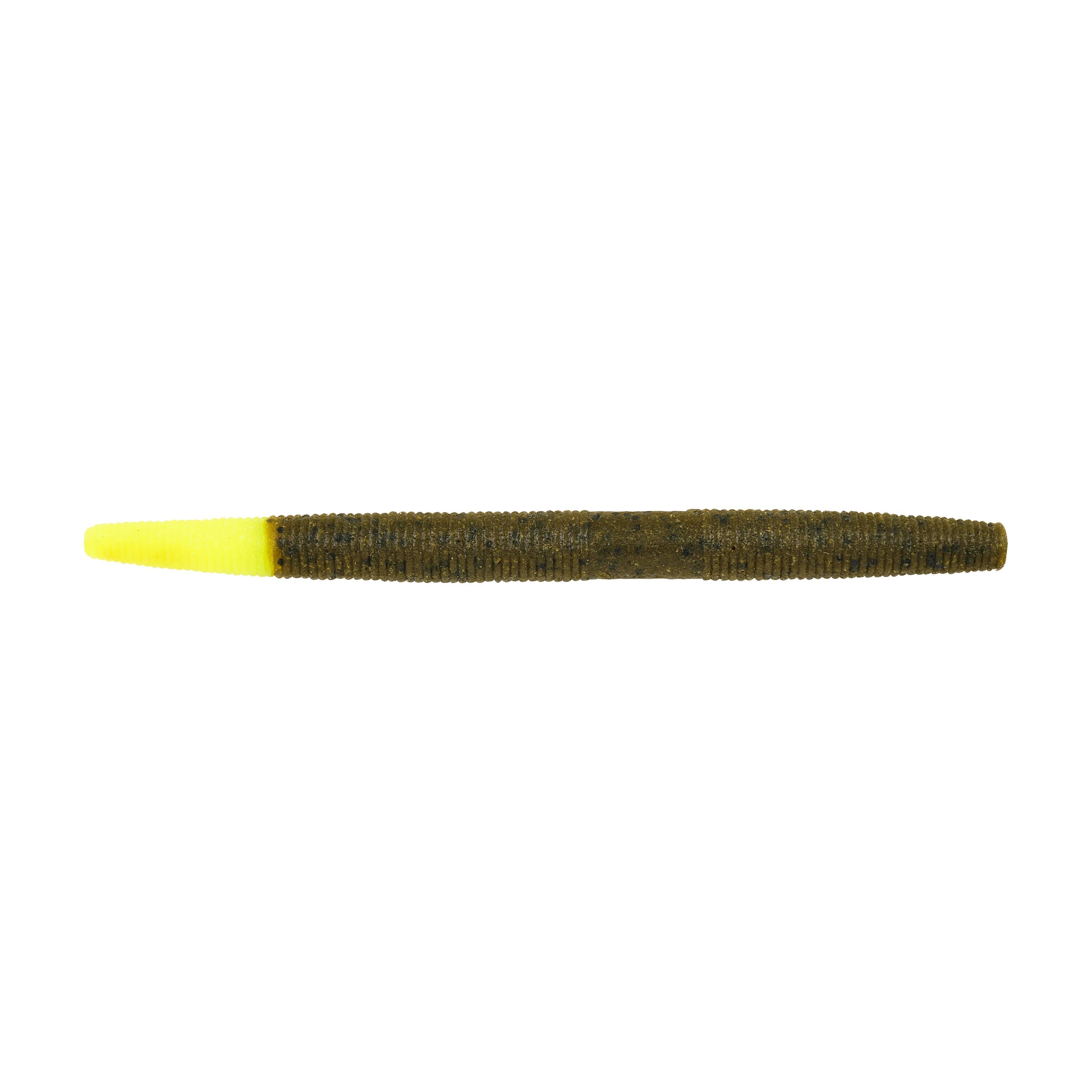 Berkley PBMSTG6GPC PowerBait MaxScent The General Slow Fall Sof Stick Bait wiggle action 6 5 count per Bag Green PumpkinChartreuse