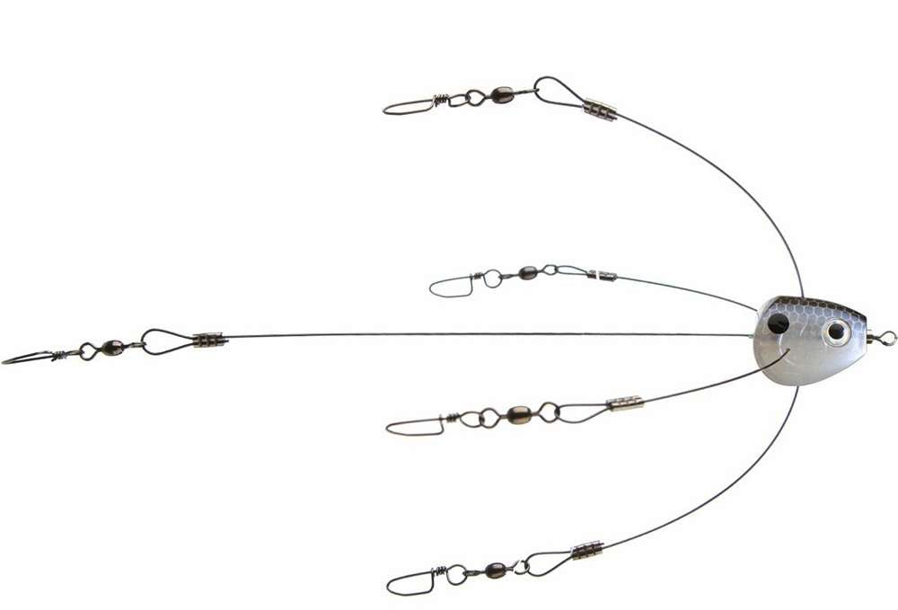 Strike King Tour Grade Titanium Rig Small Hvy Wire Blue Gizzard Umbrella Rig Lure