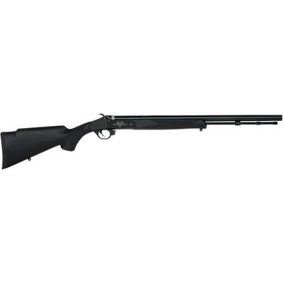 Traditions Buckstalker XT Break Action Black Powder Rifle .50 Caliber 24" Barrel No Sights Black Synthetic Stock Blue Barrel