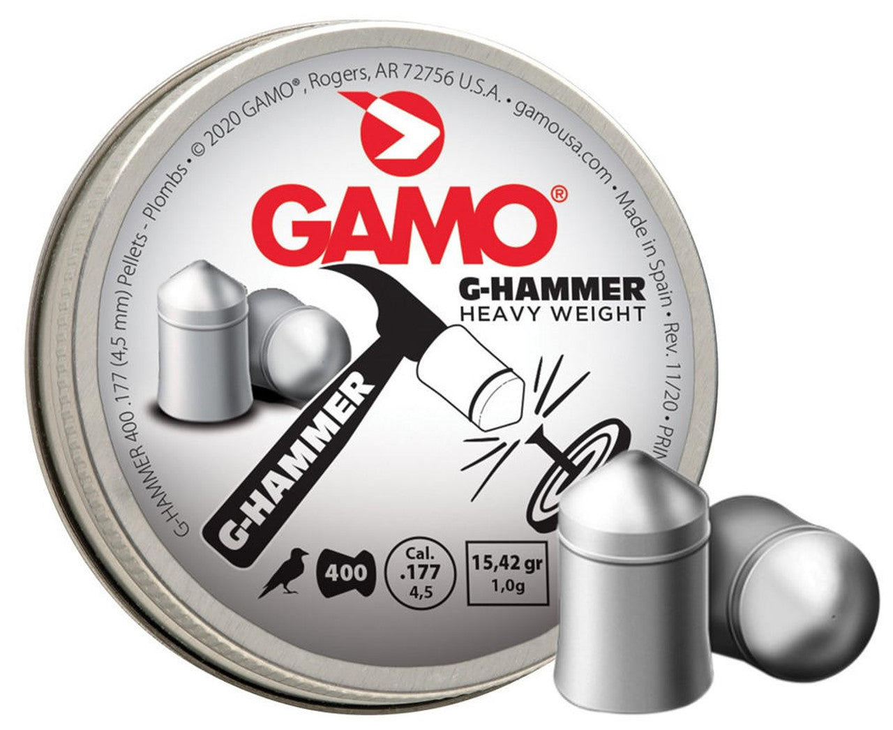 GAMO GHAMMER 177 PELLETS 400 TIN