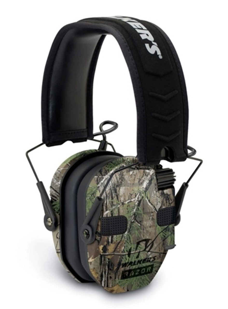 Walkers Razor Slim Electronic Quad Muff Low Profile Realtree Xtra Camo