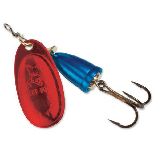 Blue Fox 60-30-451IC Classic Vibrax Spinner- 1-4 oz- Bleeding Silver-Chrome Blue