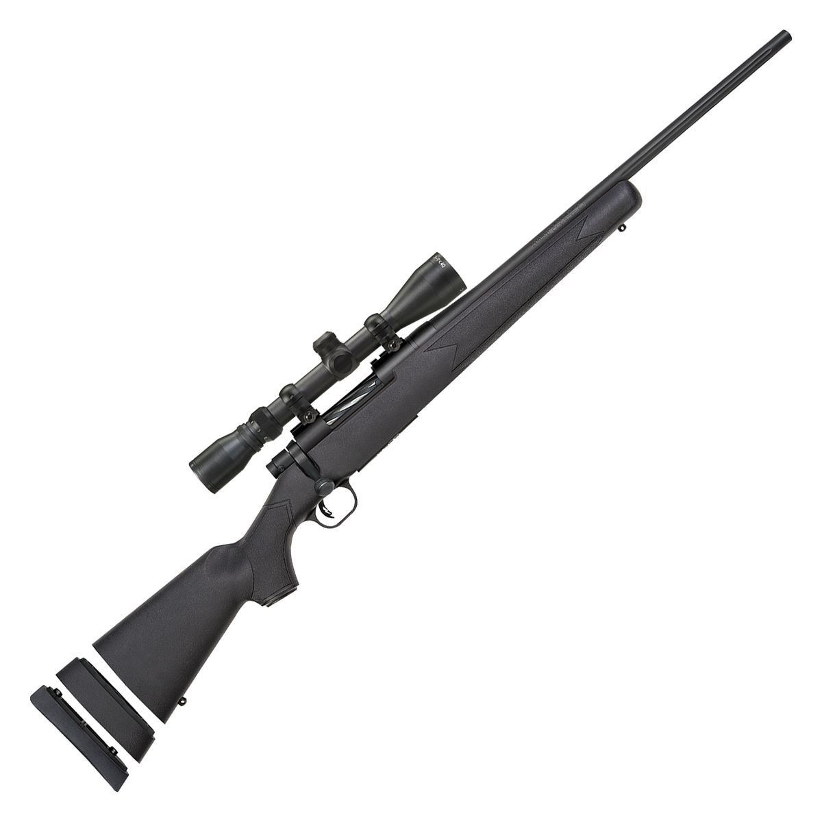 Mossberg Patriot Super Bantam 7mm-08 With Scope Matte Blued / Synthetic Stock product image