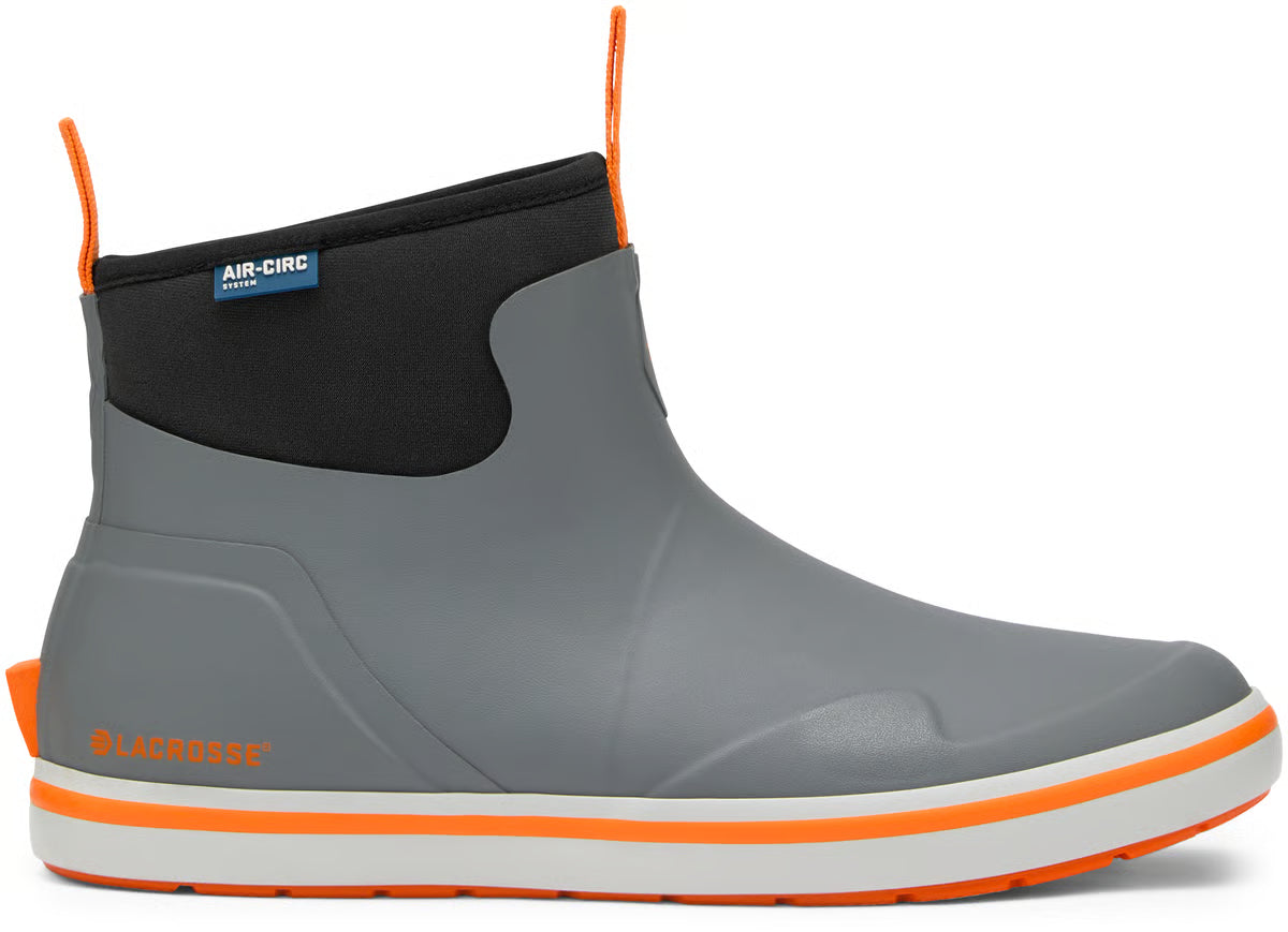 LACROSSE Men's Alpha Deck Boot 6" Gray/Orange