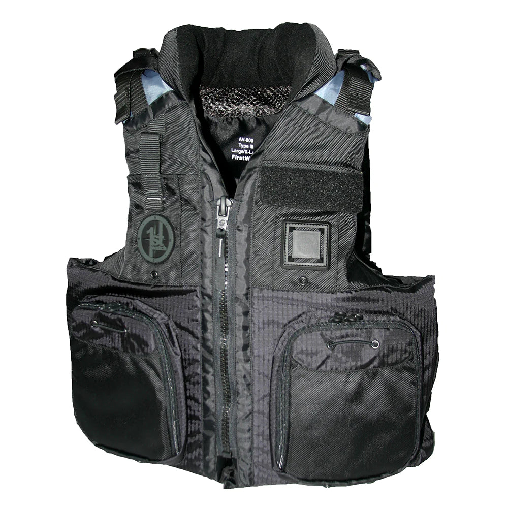 FIRST WATCH AV-800 FOUR POCKET FLOTATION VEST - BLACK - LARGE TO XL