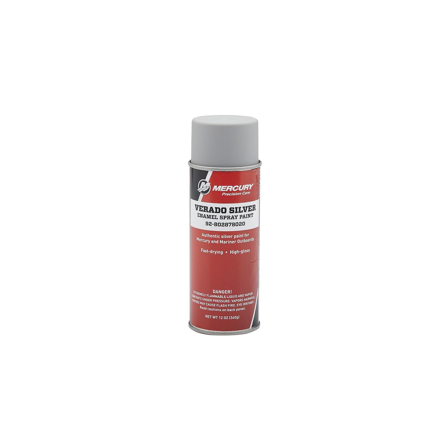 Mercury 802878020 Verado Silver Enamel Spray Paint, 12 oz Spray Can
