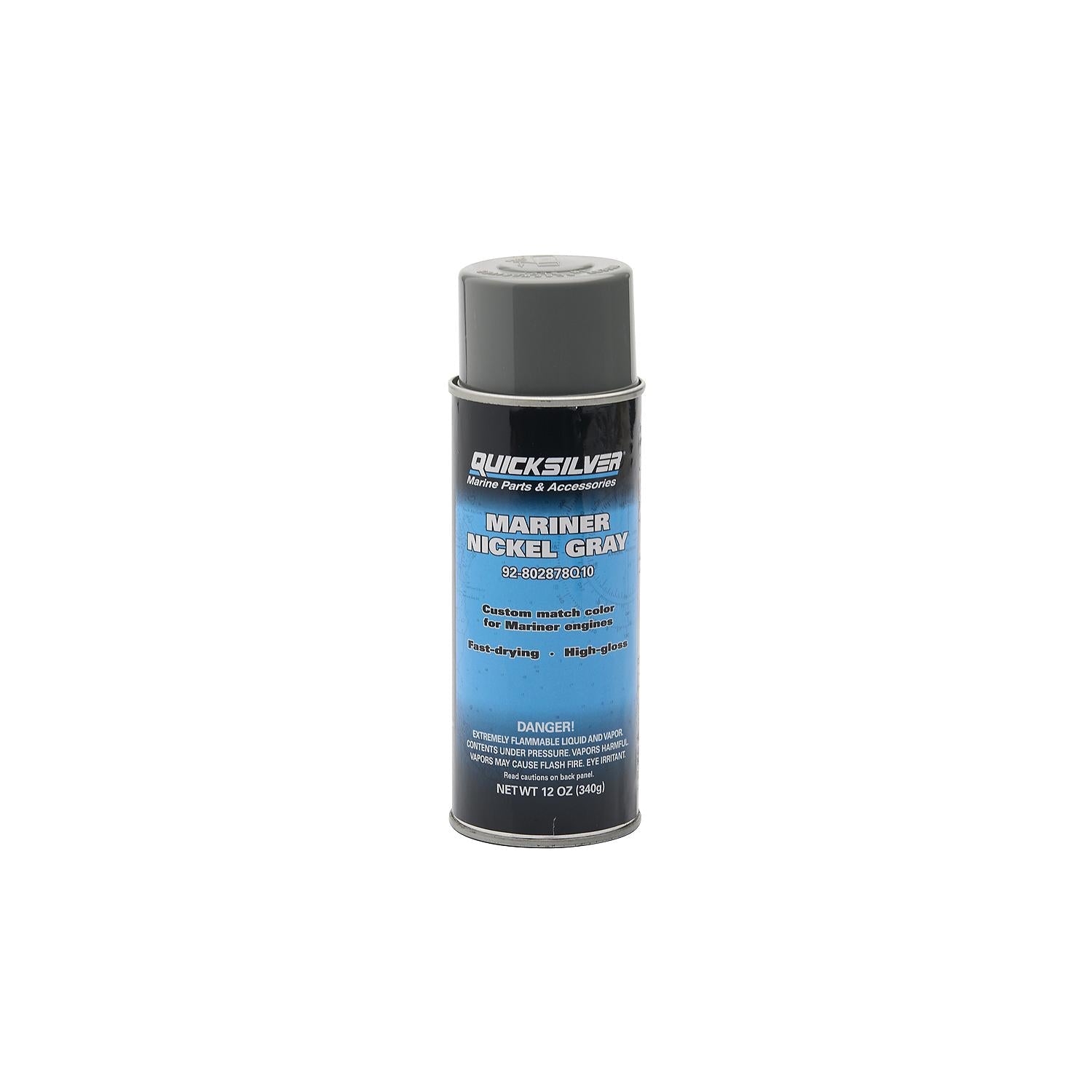 Quicksilver 802878Q10 Gloss Enamel Spray Paint in Nickel, 12oz