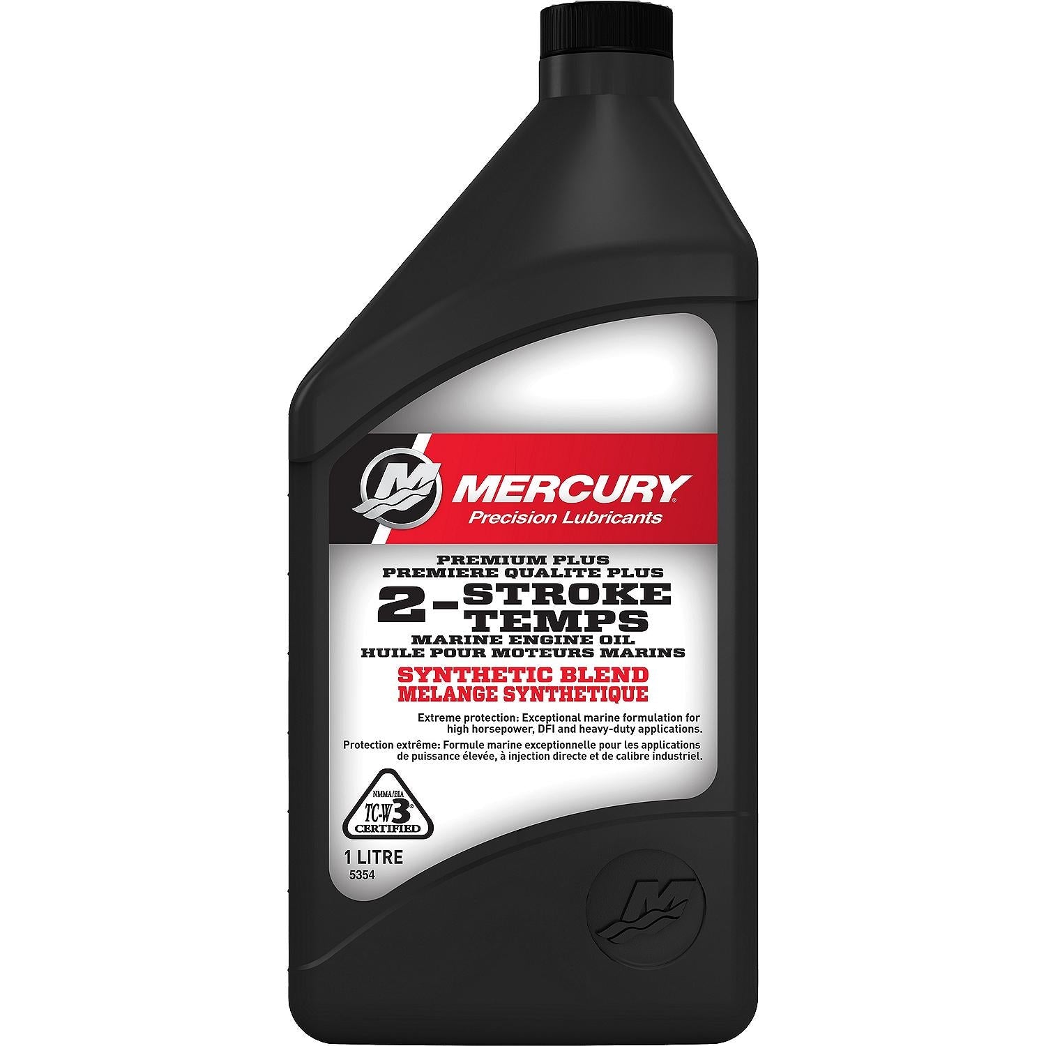 Mercury 2-Stroke Premium Plus Synthetic Blend Marine Engine Oil, 1 Quart