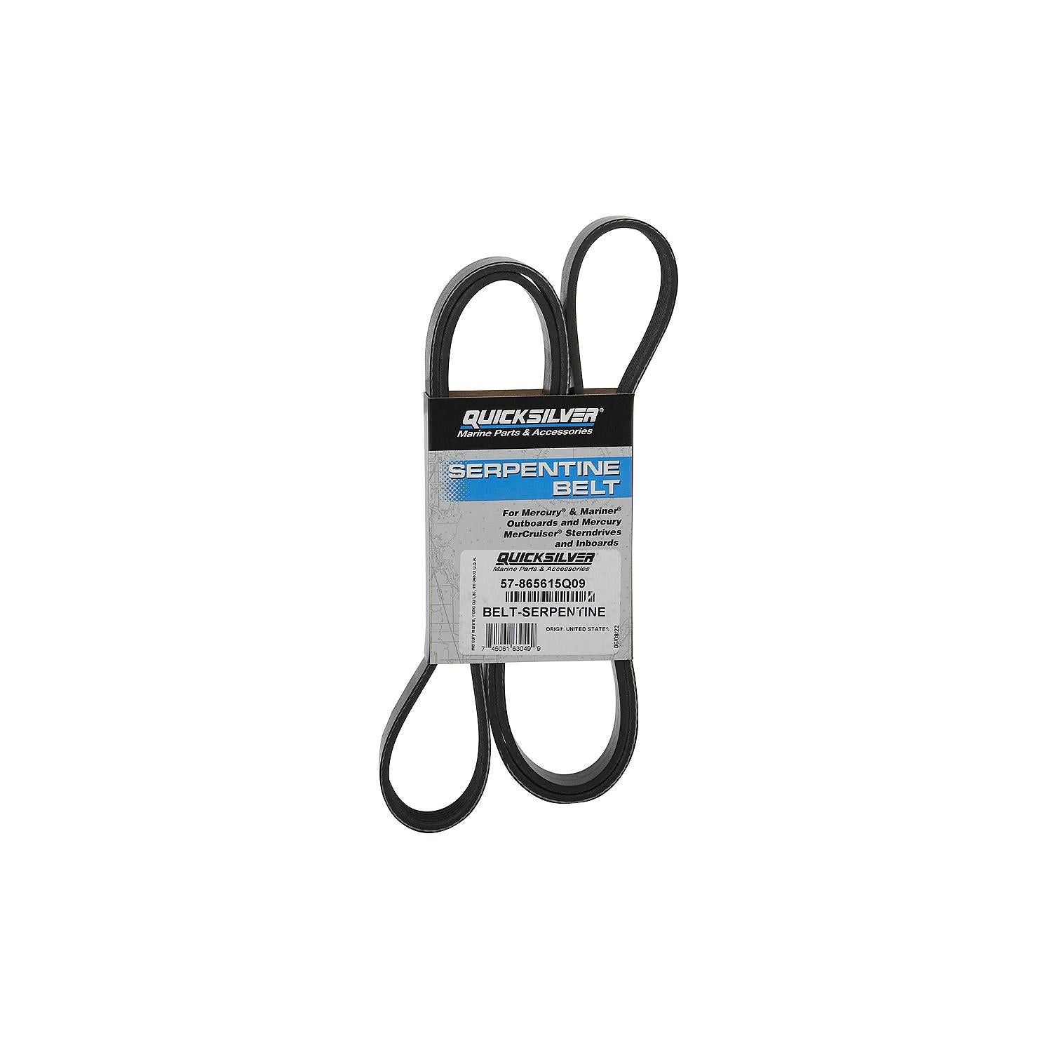 Quicksilver 865615Q09 Serpentine Belt for Select MerCruiser V6 & V8 Alpha Sterndrive and Inboard Engines