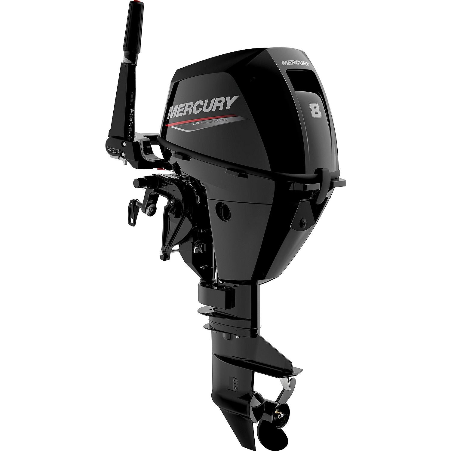 Mercury 8hp EFI Tiller FourStroke Outboard Motor - 15" Shaft, Manual Tilt/Trim, Manual Start