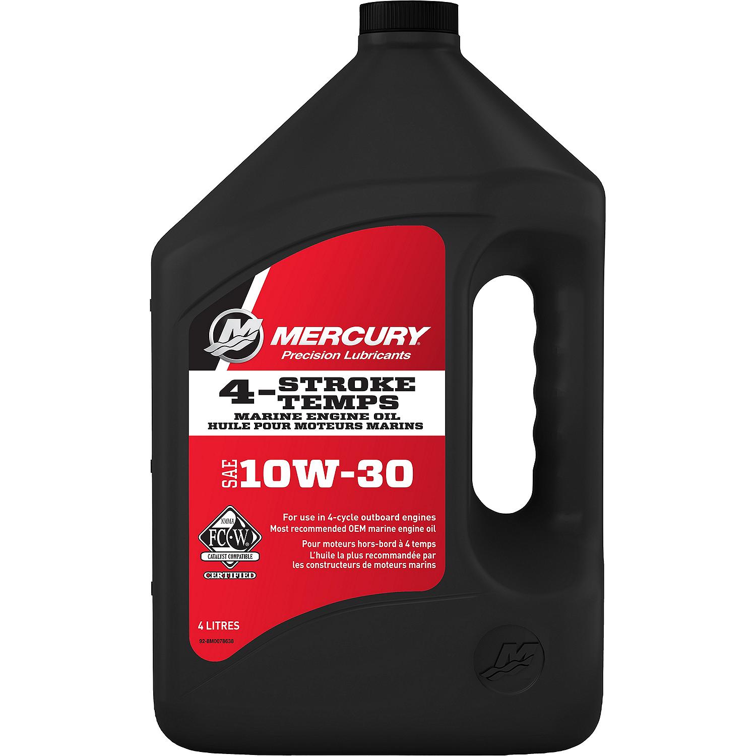 Mercury 10W-30 4-Stroke Mineral Marine Engine Oil, 1 Gallon