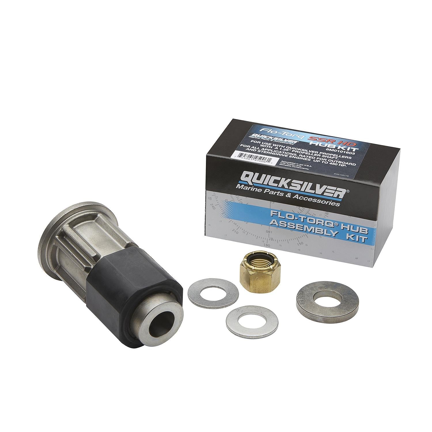 Quicksilver 8M0101603 Flo-Torq SSR HD Propeller Hub Kit for Mercury 200-400hp 4-Stroke Outboards with 1.25" Diameter Prop Shaft