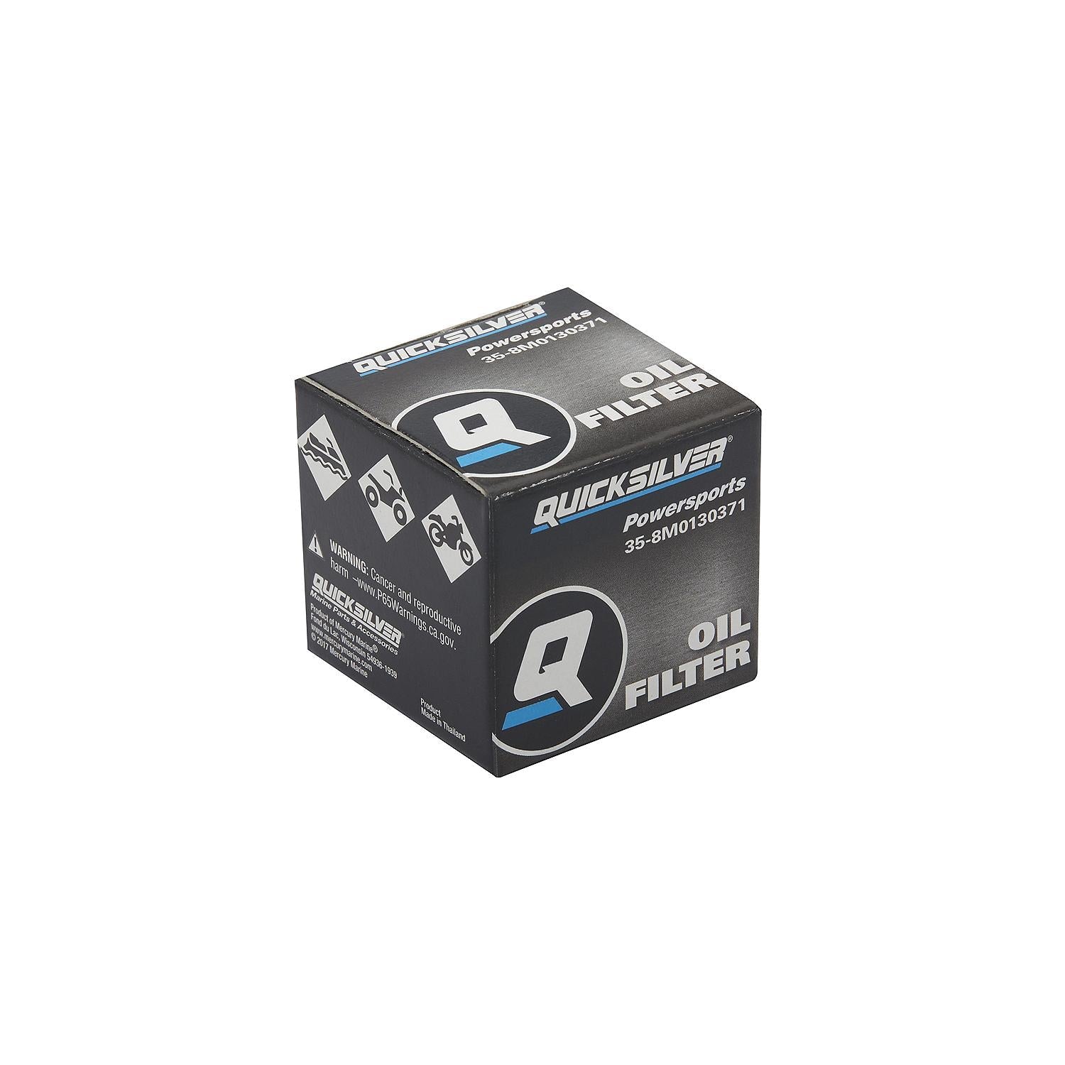Quicksilver 8M0130371 Oil Filter for Honda, Husqvarna, and Polaris ATVs and Motorcycles