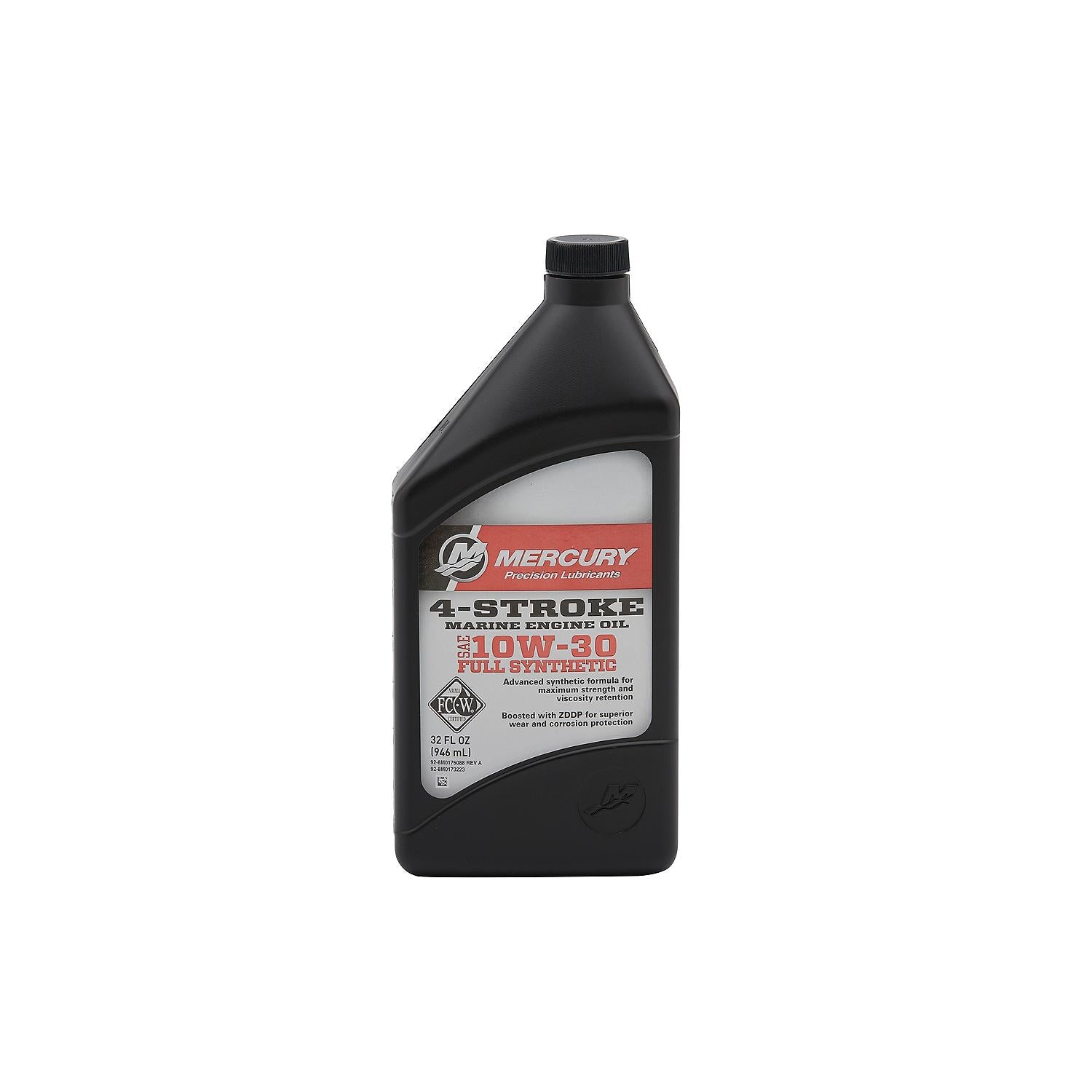Mercury 10W-30 4-Stroke Full Synthetic Marine Engine Oil, 1 Quart