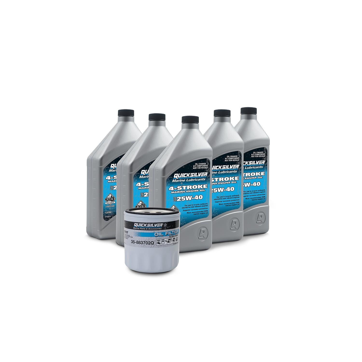 Quicksilver 25W-40 Sterndrive and Inboard V6 Oil Change Kit