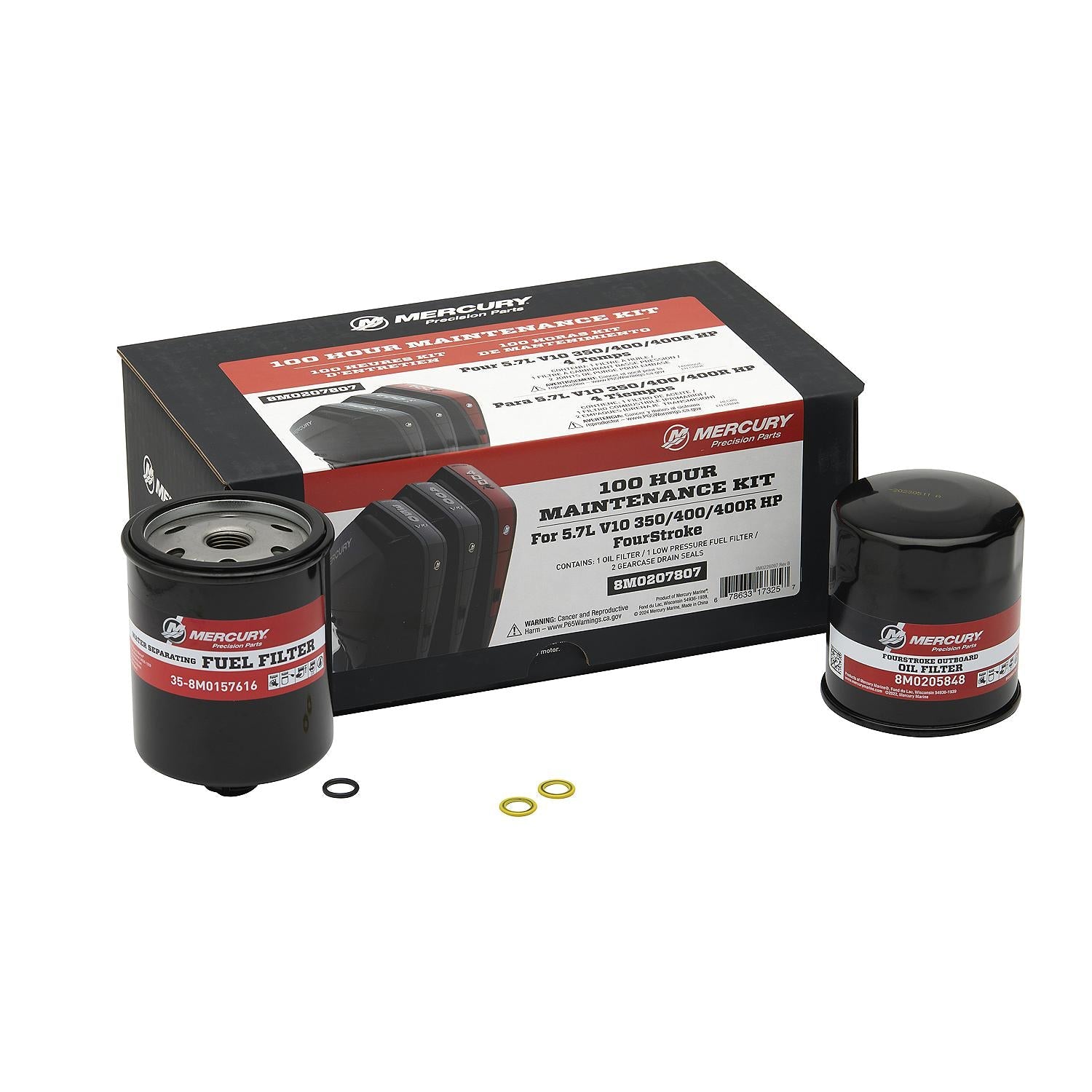 Mercury 8M0207807 V10 350-425hp Verado 100 Hour Maintenance Kit