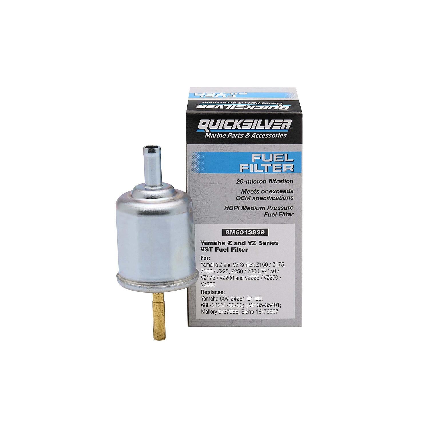 Quicksilver 8M6013839 Fuel Filter for Select Yamaha Z and VZ Series Outboards