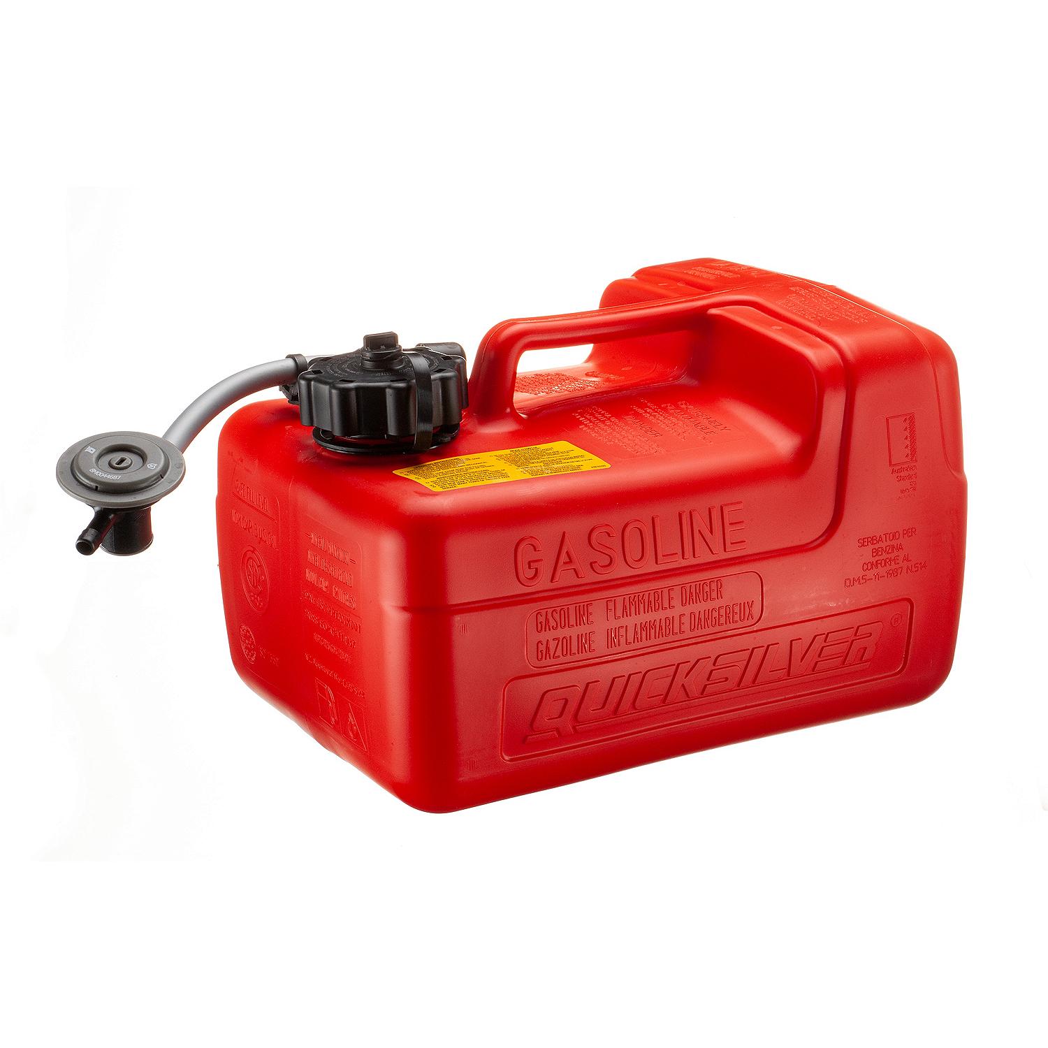 Quicksilver 8M0045692 Portable Marine Boat Fuel Tank with Fuel Demand Valve, 3.2 Gallon Capacity