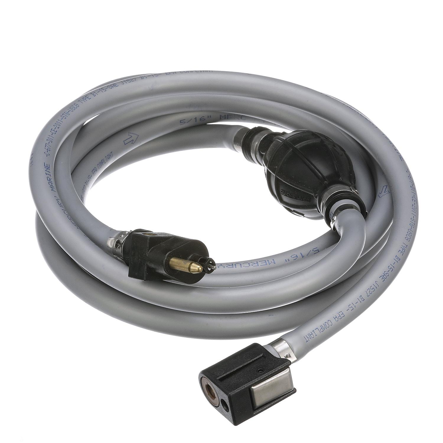 Quicksilver 8M0061089 Fuel Line Assembly, 12 Ft. Long with Primer Bulb & Connections
