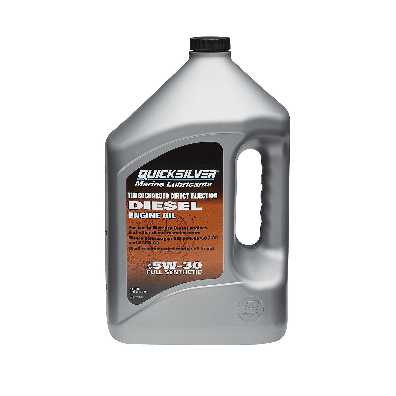 Quicksilver 5W-30 4-Stroke Full Synthetic Blend TDI Diesel Engine Oil, 4 Liters