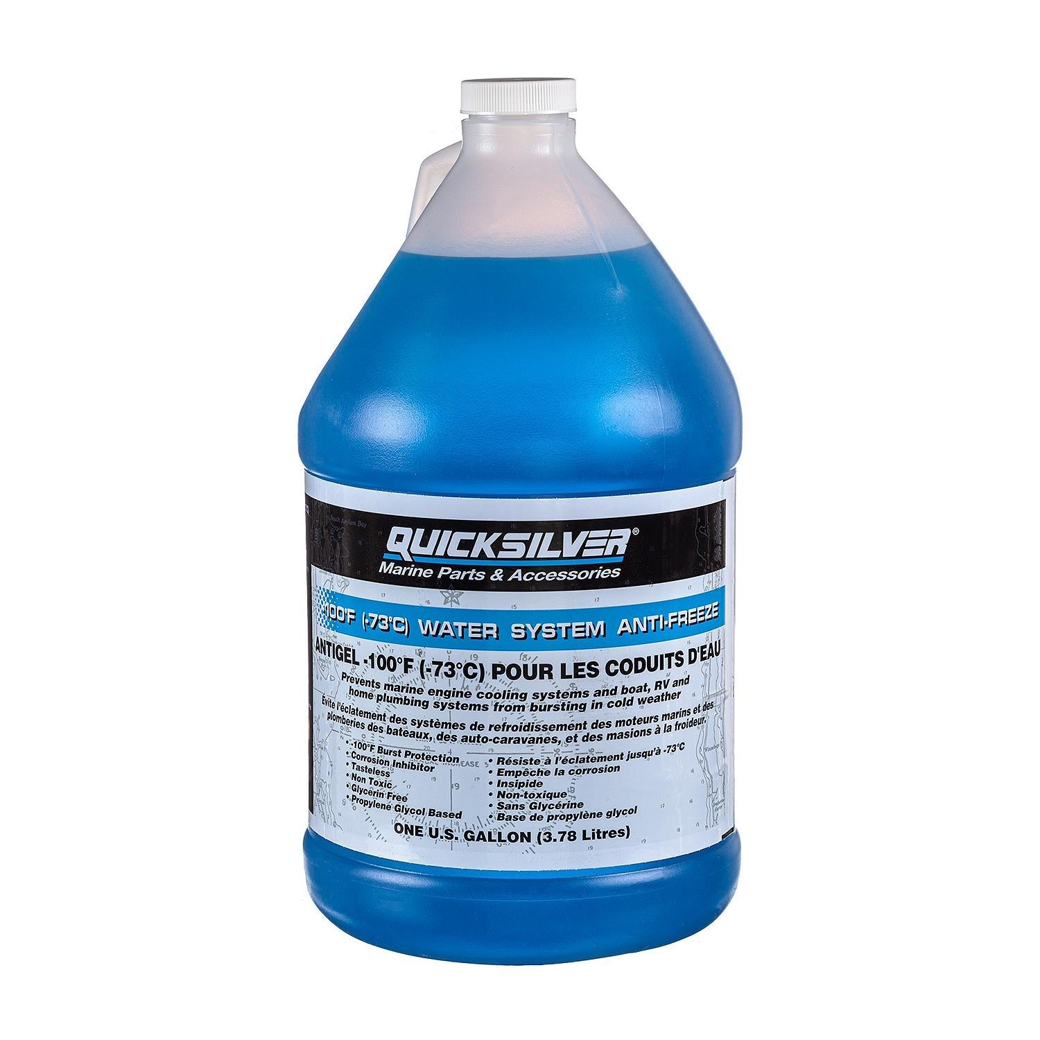 Quicksilver 8M0073198 Water System Anti-Freeze, Burst Protection -100 Degrees F, 1 Gallon