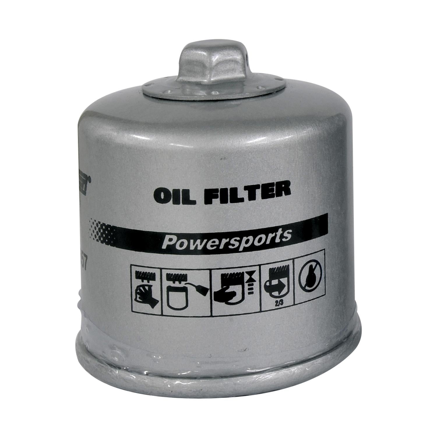 Quicksilver 8M0130357 Engine Oil Filter for Aprilia, Arctic Cat, Kawasaki, and Suzuki ATVs and Motorcycles