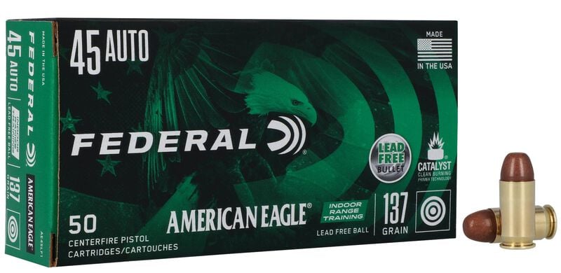 Federal American Eagle Indoor Range Training Lead Free 45 Auto 137gr - 50 Rounds