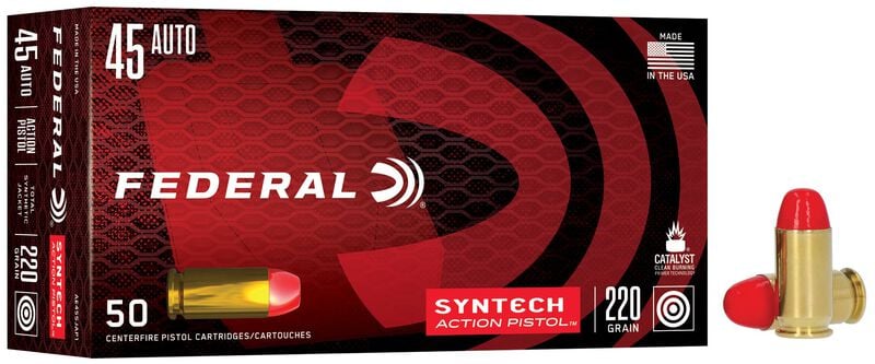 Federal Syntech Action Pistol 45 Auto 220gr - 50 Rounds