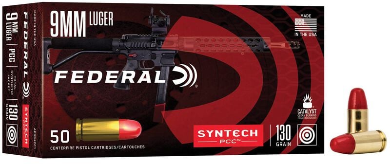 Federal Syntech PCC 9mm Luger 130gr - 50 Rounds