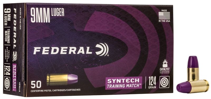 Federal Syntech Training Match 9mm Luger 124gr - 50 Rounds