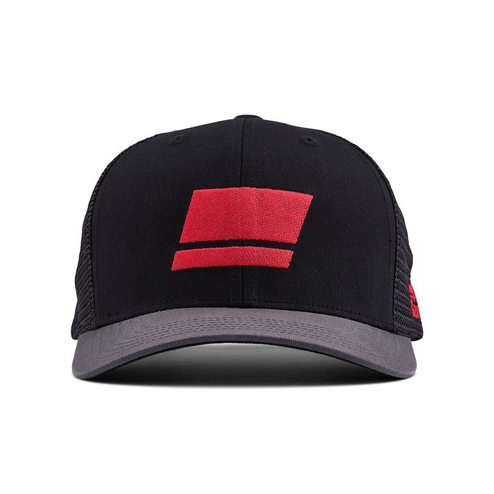 Flag Logo Trucker WHITE RED