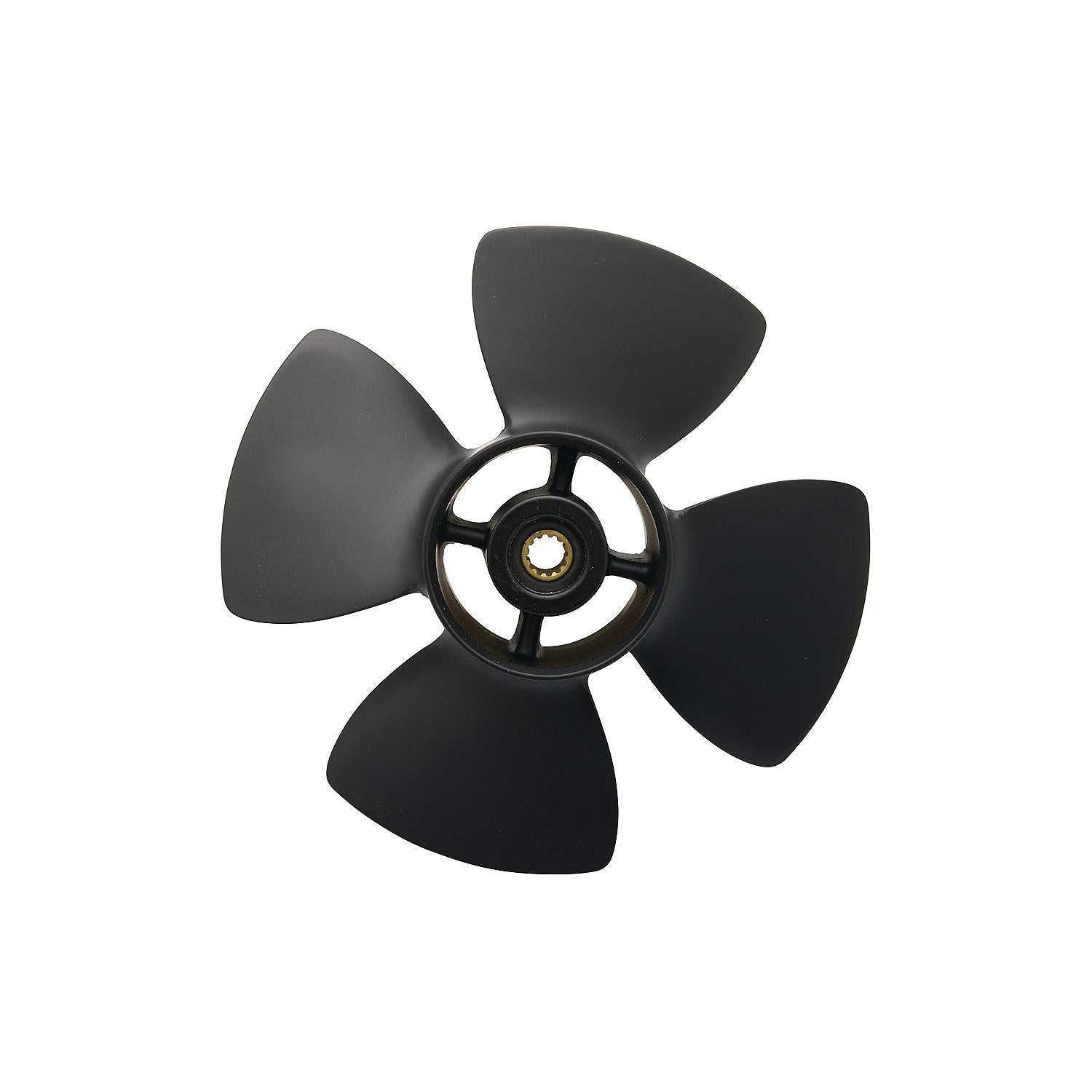 Mercury Black Max 4-Blade Aluminum Propeller (Black) for Kicker Motors, 10" Diameter x 7" Pitch, Right Hand Rotation