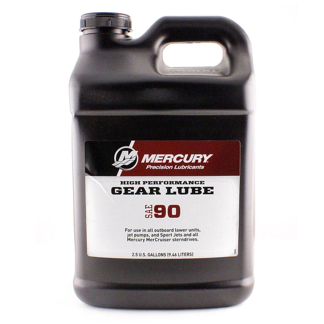 Mercury SAE 90 High Performance Gear Lube and Pump Kit for Outboards and Sterndrives, 2.5 Gallons