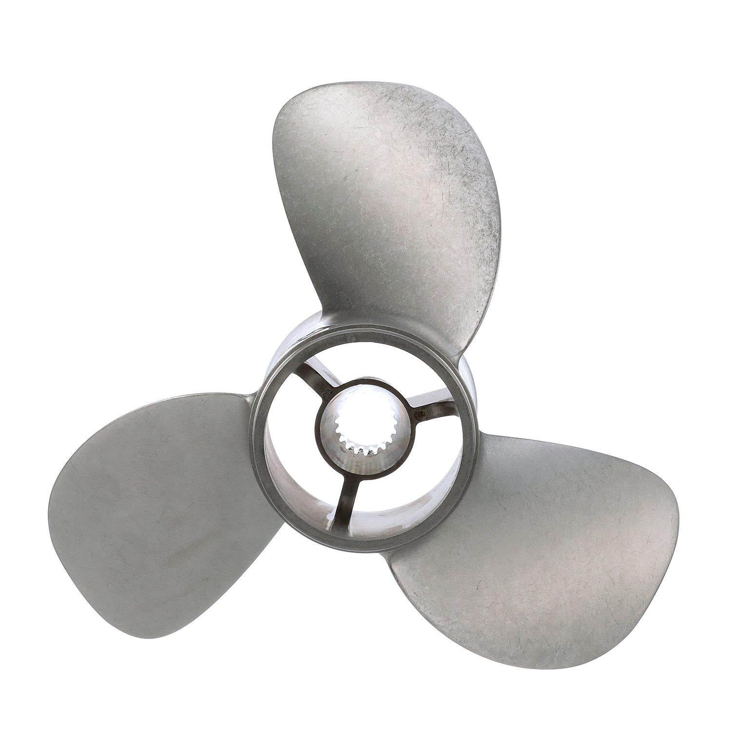 Quicksilver Bravo Three 13.75" Diameter X 26" Pitch, 3-Blade Stainless Steel Propeller, Right Hand Rotation, Matte Finish