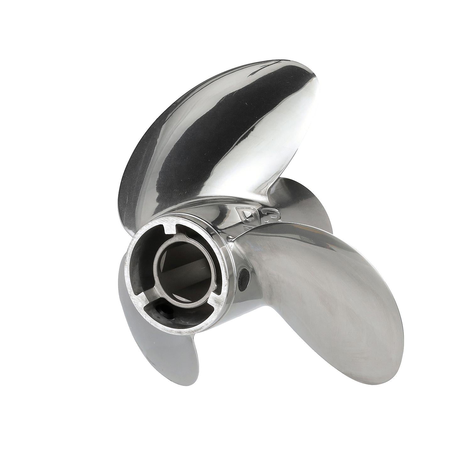 Quicksilver Q3 13.6" Diameter X 21" Pitch, 3-Blade Stainless Steel Propeller, Right Hand Rotation, High Polished Finish