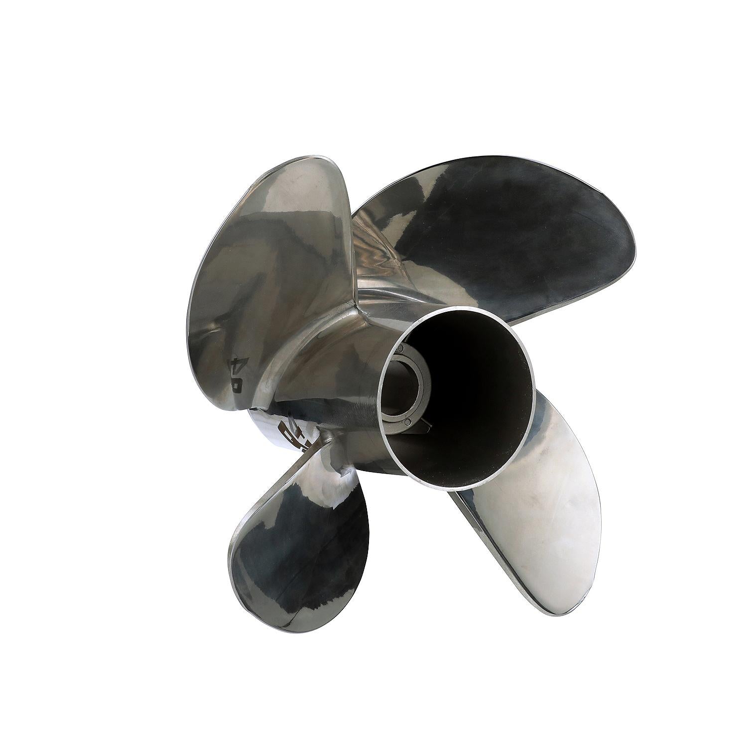 Quicksilver Q4 14.6" Diameter X 21" Pitch, 4-Blade Stainless Steel Propeller, Left Hand Rotation