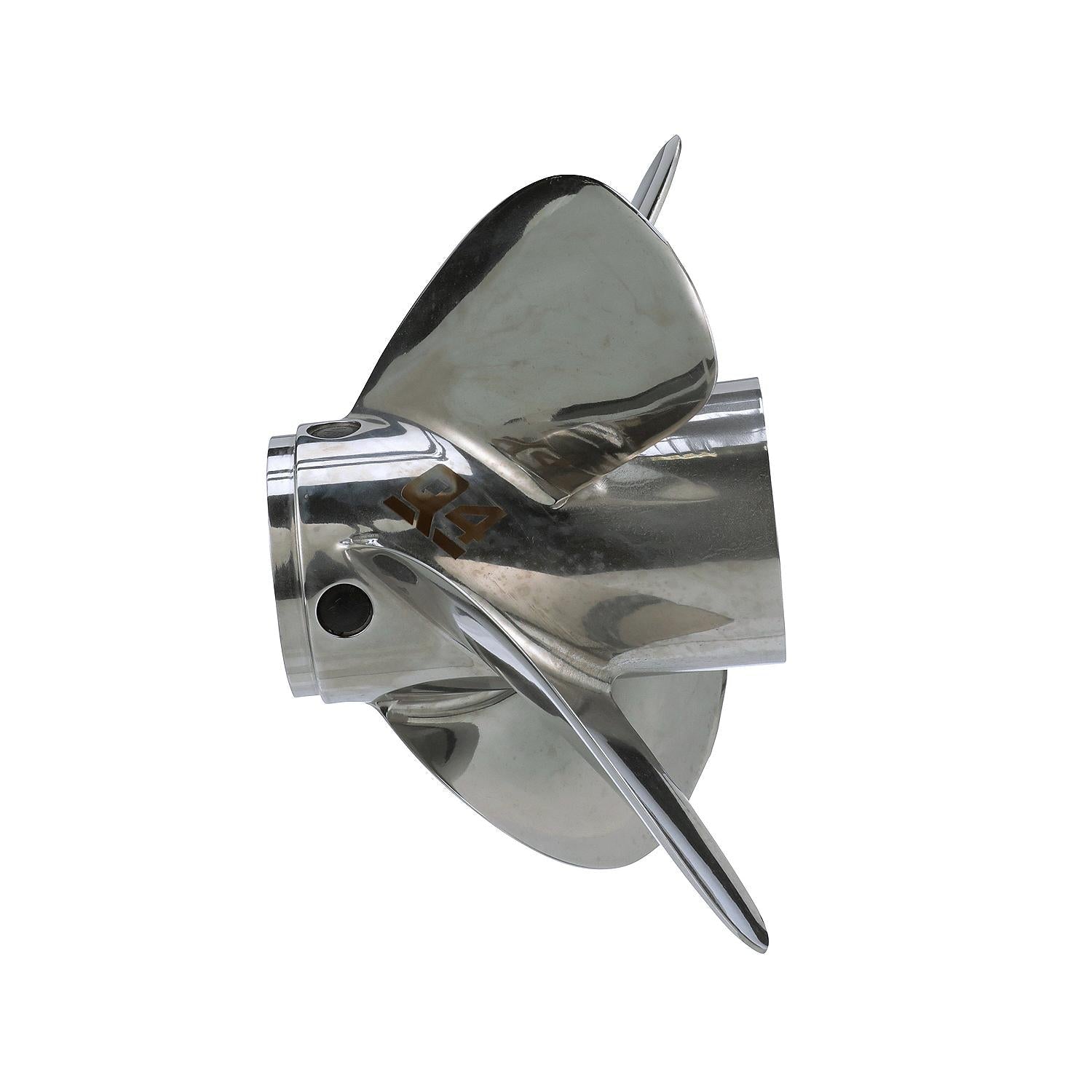 Quicksilver Q4 14.6" Diameter X 19" Pitch, 4-Blade Stainless Steel Propeller, Right Hand Rotation