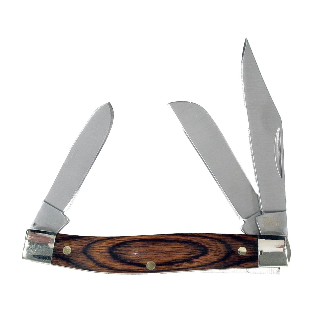 Ruko Outdoors 440A 3.3125" Folding Blade Pocket Knife Pakkawood Handle