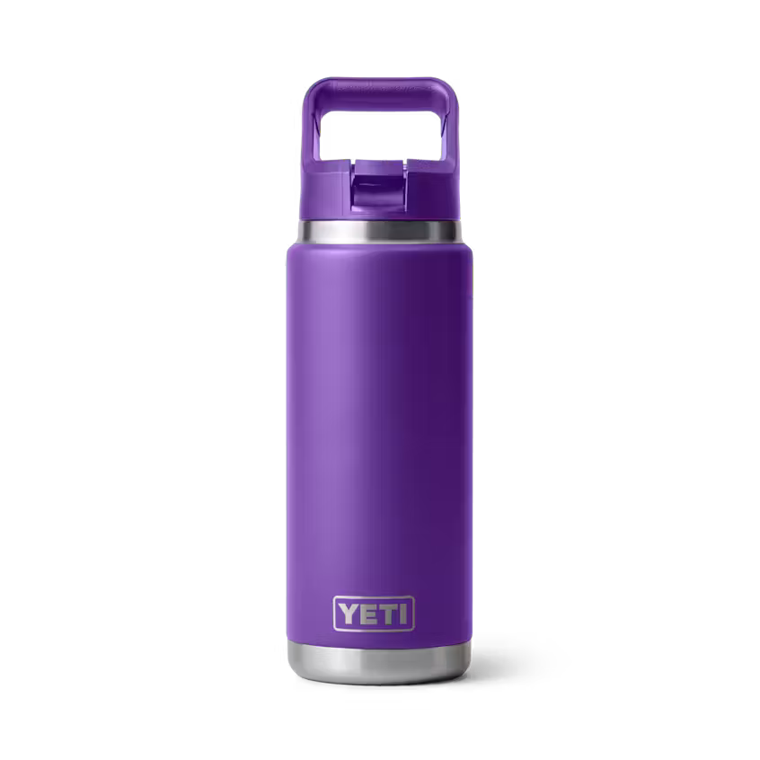 YETI Rambler 769 ML Water Bottle with Colour-Matched Straw Cap Pace Purple
