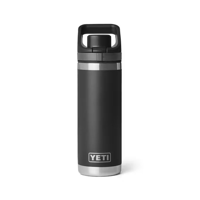 YETI Rambler 532 ML Water Bottle with Flip Chug Cap Black