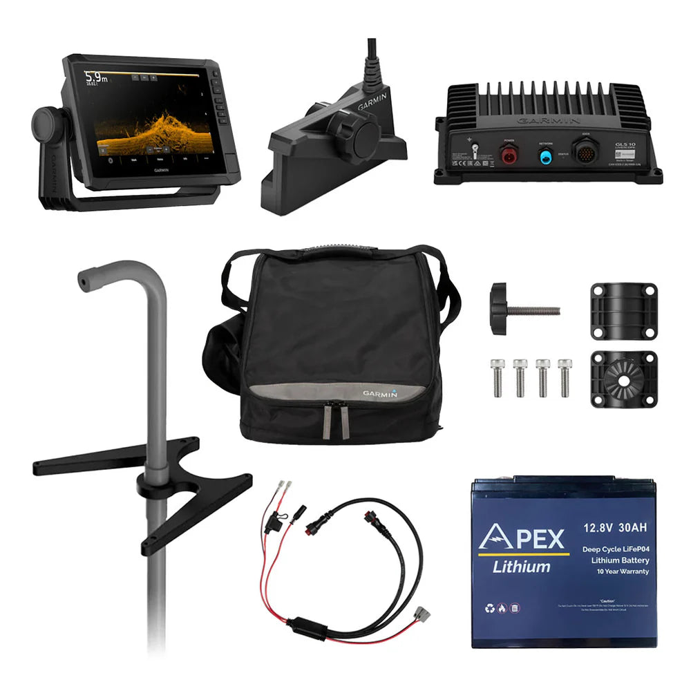 Garmin 95SV Livescope Ice Bundle with Garmin Bag and Pole