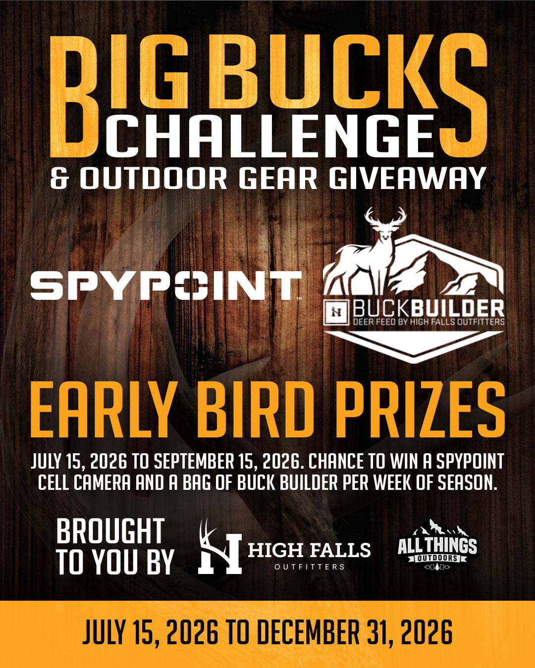 2026 BIG BUCKS Challenge & Outdoor Gear Giveaway