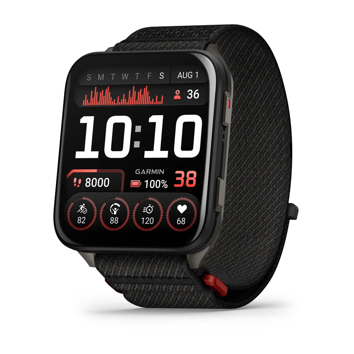 Garmin Venu X1 Black with Slate Titanium Caseback and Black ComfortFit Nylon Band Smartwatch
