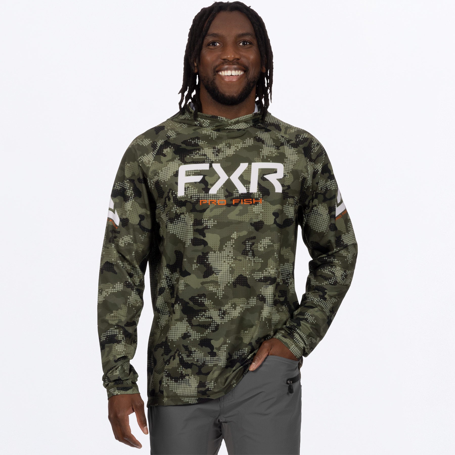 FXR Men's Derby Drift Camo Air UPF Pullover Hoodie