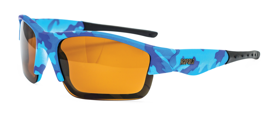 Rapala Boys Polarized Fishing Glasses Blue Camo
