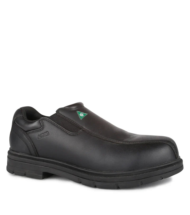 Acton Roosevelt Black CSA Vegan Microfiber Work Shoes