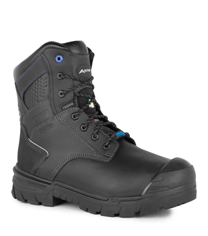 Acton Crusher Black CSA 8'' 600g Insulated Work Boots with Flexible Metguard